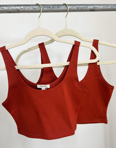 Ponte Basic Crop Tank Top (6 Colors Available)