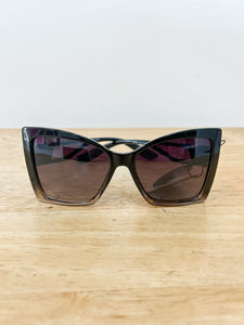 Wide Butterfly Acetate Frame Sunglasses