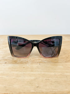 Wide Butterfly Acetate Frame Sunglasses