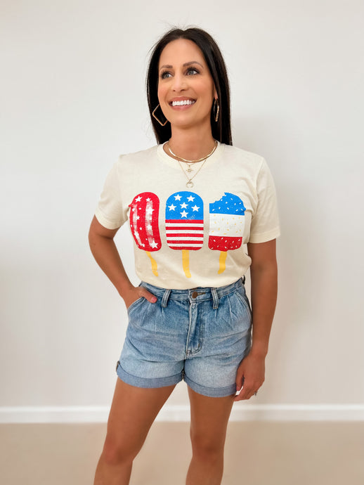 Patriotic Popsicle Graphic T-Shirt