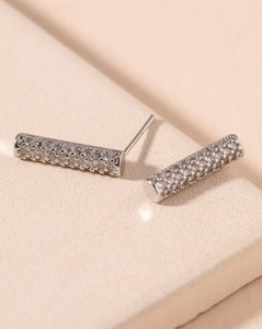 CZ Bar Earrings (2 Colors Available)