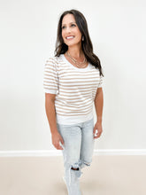 Load image into Gallery viewer, Striped Puff Sleeve Top