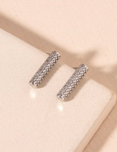 CZ Bar Earrings (2 Colors Available)