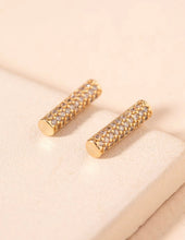 Load image into Gallery viewer, CZ Bar Earrings (2 Colors Available)