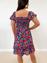 Load image into Gallery viewer, Floral Sweetheart Neck Mini Dress