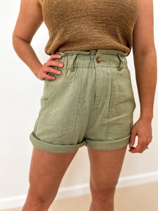 Paper Bag Linen Shorts (2 Colors Available)