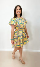 Load image into Gallery viewer, Floral Puff Sleeve Mini Dress