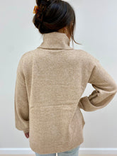 Load image into Gallery viewer, Turtleneck Sweater with Stripe