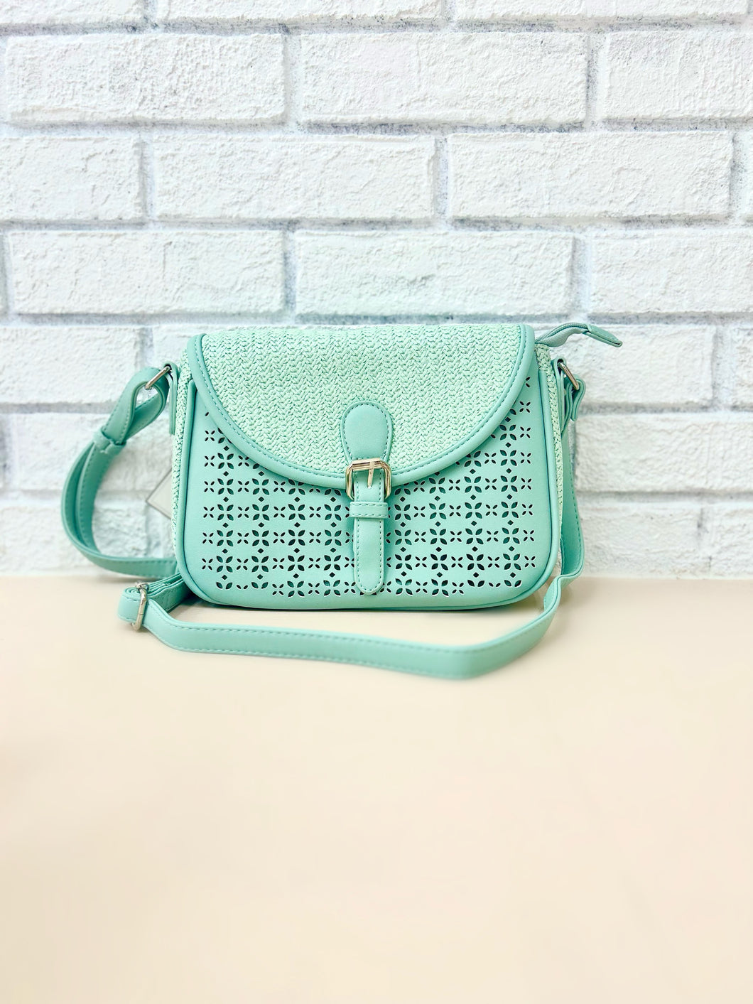 Woven Lasercut Crossbody Bag (3 Colors Available)