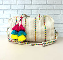 Load image into Gallery viewer, Handwoven Striped Weekender Bag