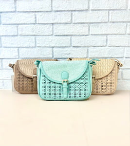 Woven Lasercut Crossbody Bag (3 Colors Available)