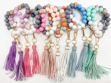 Load image into Gallery viewer, Rubber Beaded Key Ring Bracelet