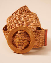 Load image into Gallery viewer, Wide Circle Buckle Straw Belt (3 Colors Available)