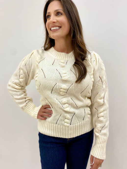Embroidery Popped Sweater