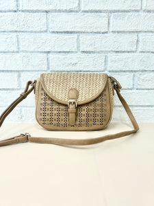 Woven Lasercut Crossbody Bag (3 Colors Available)