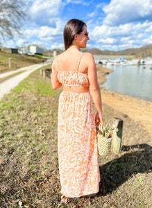 Cut-Out Floral Maxi Dress