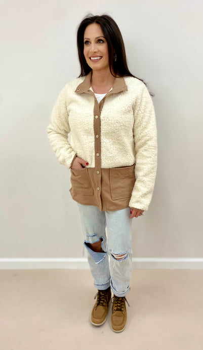 Shearling Quilted Mix Jacket
