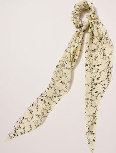 Floral Print Hair Scarf Scrunchie (3 Colors Available)